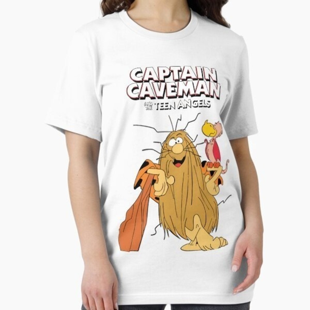 Cool Captain Caveman Classic Cartoon Hero andise Graphic Tee